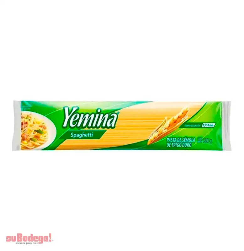 Pasta Yemina Spaghetti Mas Producto 220 Gr.
