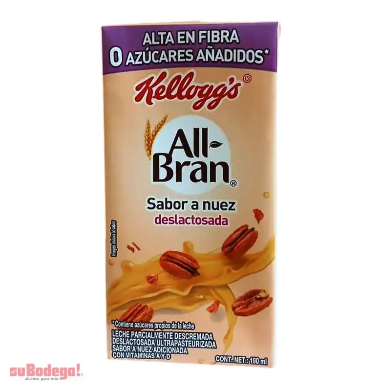 Bebida Kellogg s All Brand Nuez Deslactosada 190 ML.