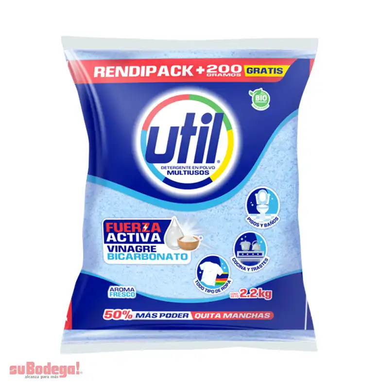 Detergente Util Vinagre Bicarbonato 2.2 KG.
