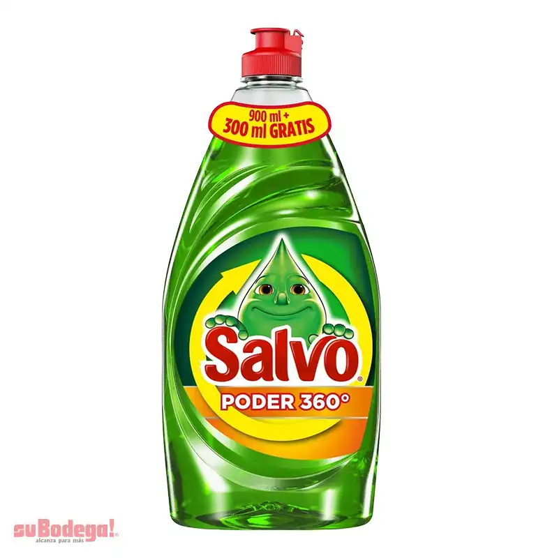 DETERGENTE SALVO PODER 360 LIQUIDO 900 ML+300 ML GRATIS