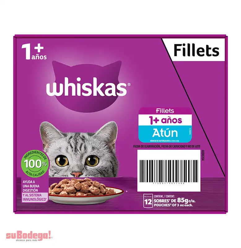 Alimento Whiskas Atún 85 GR.