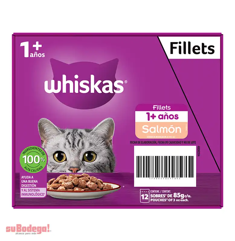 Alimento Whiskas Salmón 85 GR.