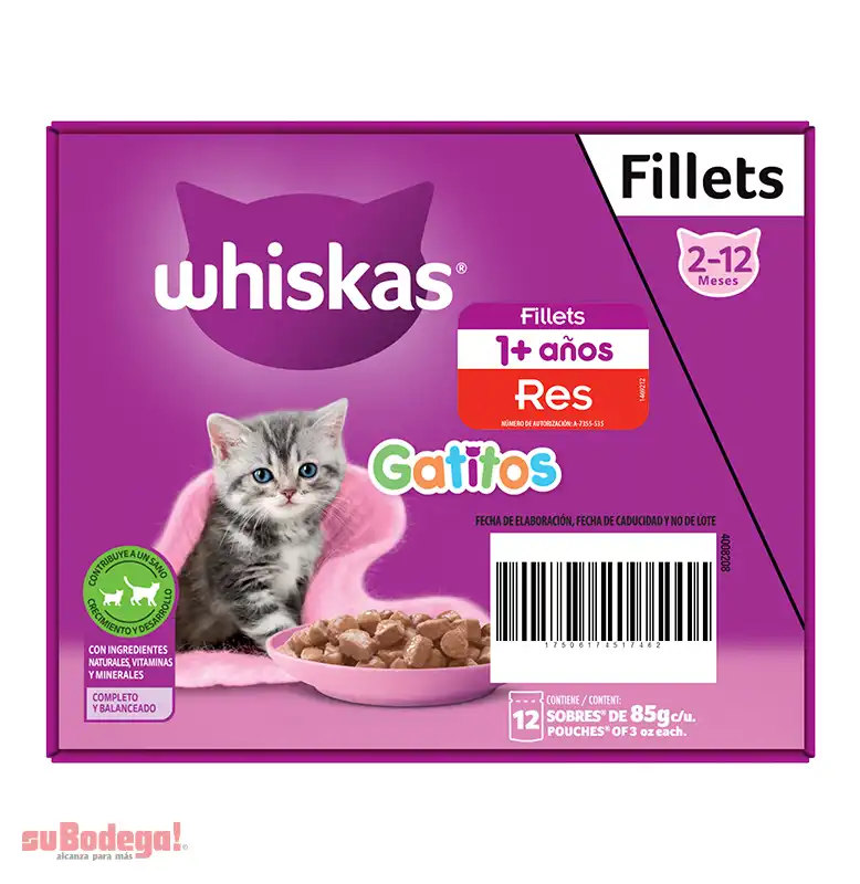 Alimento Whiskas Gatitos Res 85 GR.