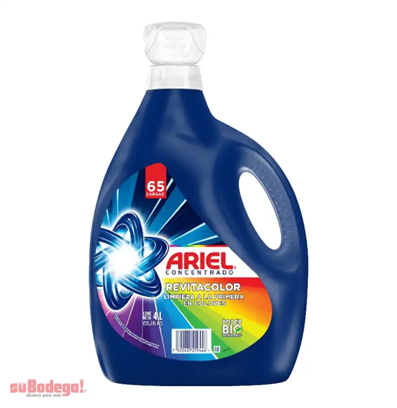 Detergente Ariel Liquido Revitacolor 4 LT.