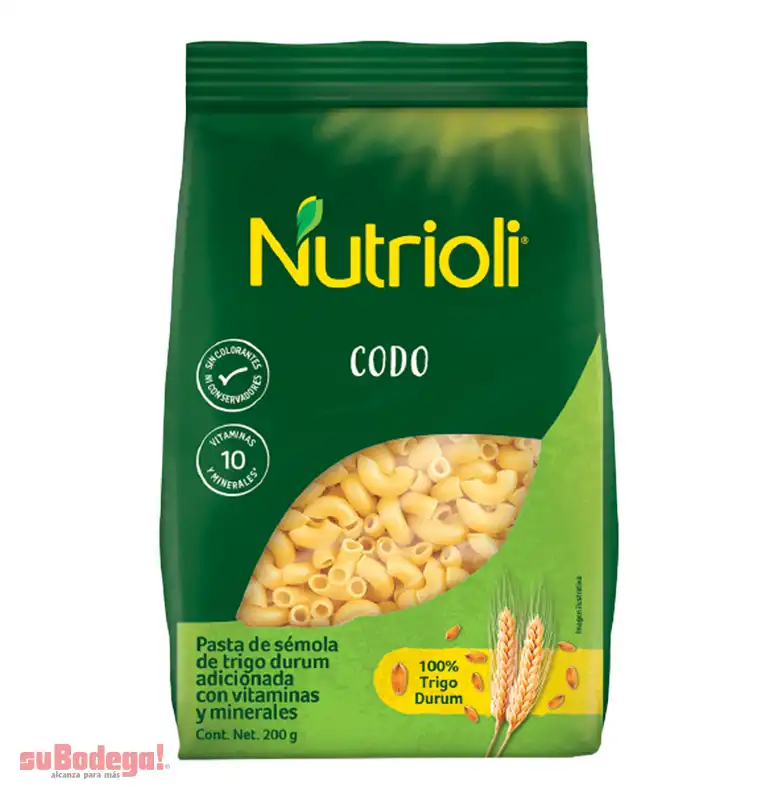 Pasta Nutrioli Codo 200 GR.