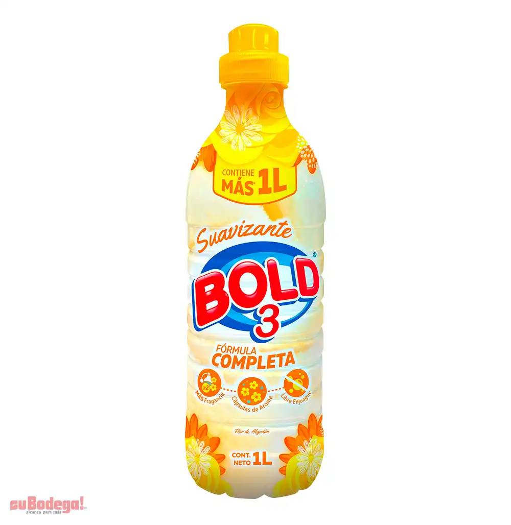 Suavizante Bold 3 Flor de Algodon 1 LT.
