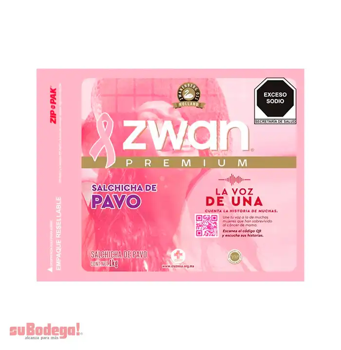 Salchicha de Pavo Zwan Premium 1 kg.