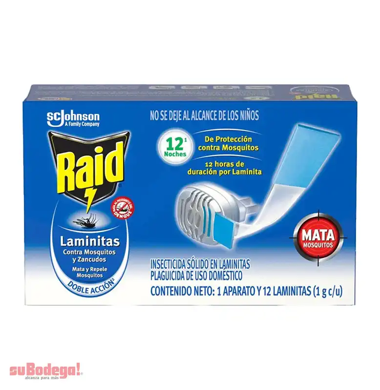 Insecticida Raid Laminitas Aparato pz.