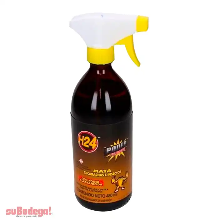 Insecticida H-24 Poder Fulminante C/Gatillo Líquido 480 ml.