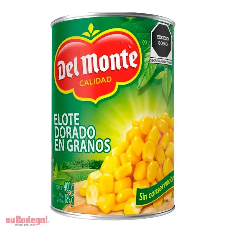 Elote Dorado en Grano Del Monte 400 gr. | suBodega! alcanza para más