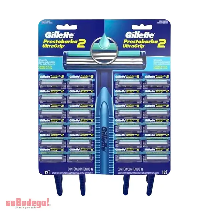 Rastrillo Gillette Prestobarba Ultragrip 2 pzas.