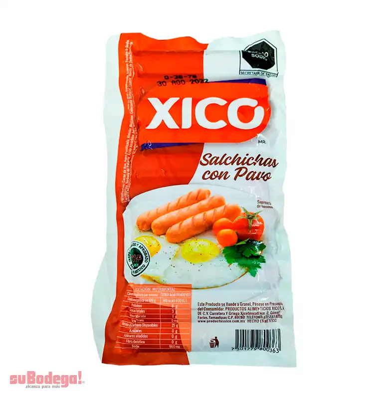 Salchicha de Pavo Xico 1 kg.